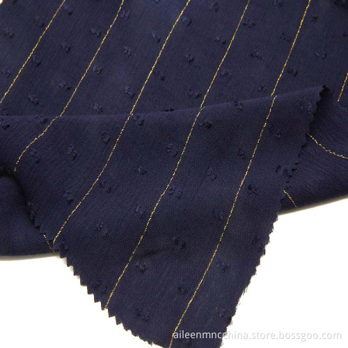 rayon crinkle with golden check lurex
